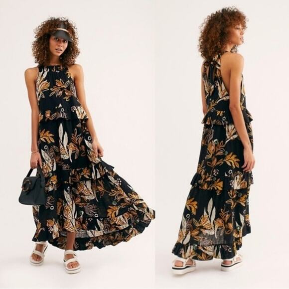 Free People Anita Printed Tropical Floral Dress - Picture 9 of 10